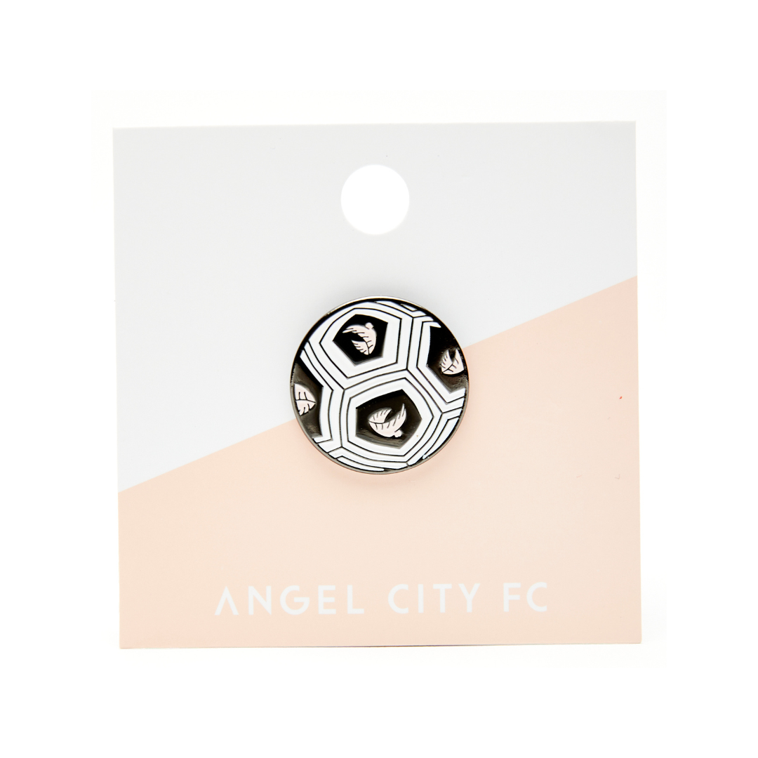 Pin de balón de fútbol Angel City FC