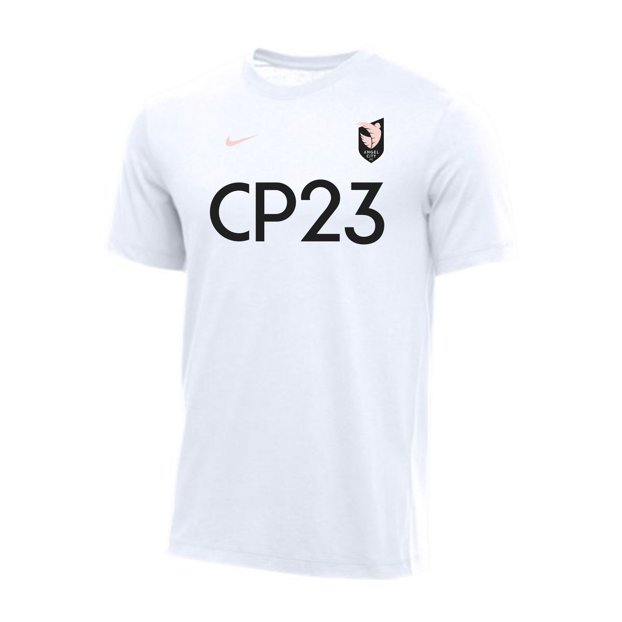 Angel City FC Nike Youth CP23 camiseta blanca de manga corta
