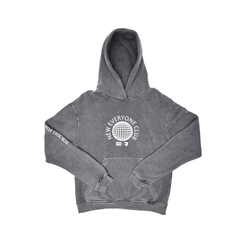 ACFC x re—inc x Klarna New Everyone Club Globe sudadera con capucha gris jaspeado