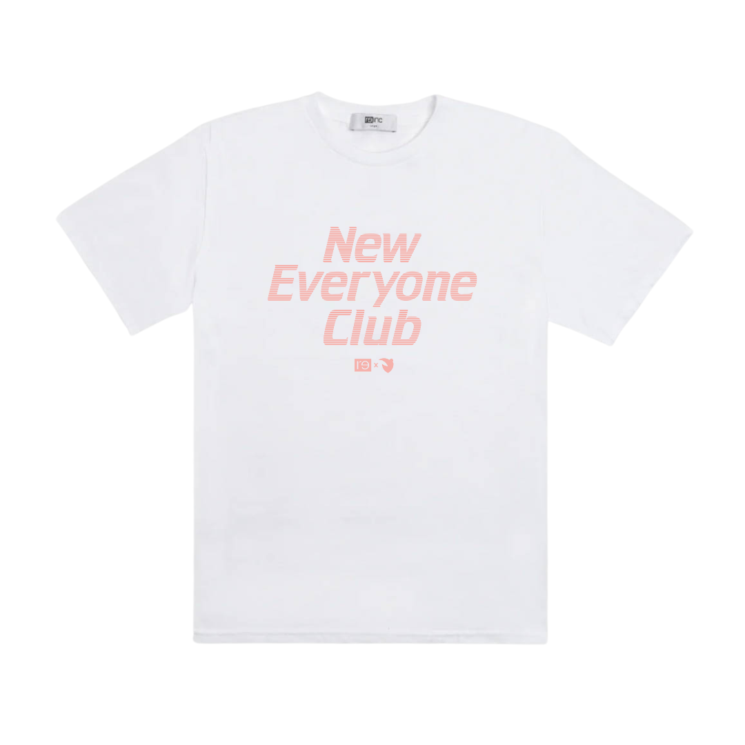 ACFC x re—inc x Klarna Sol Rosa Nueva camiseta con logo de Everyone Club