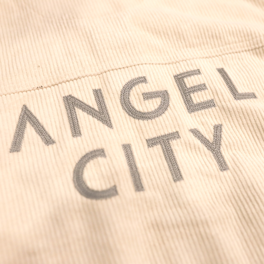 Angel City FC Wild Collective Womens Bone Button-Up Corduroy Jacket