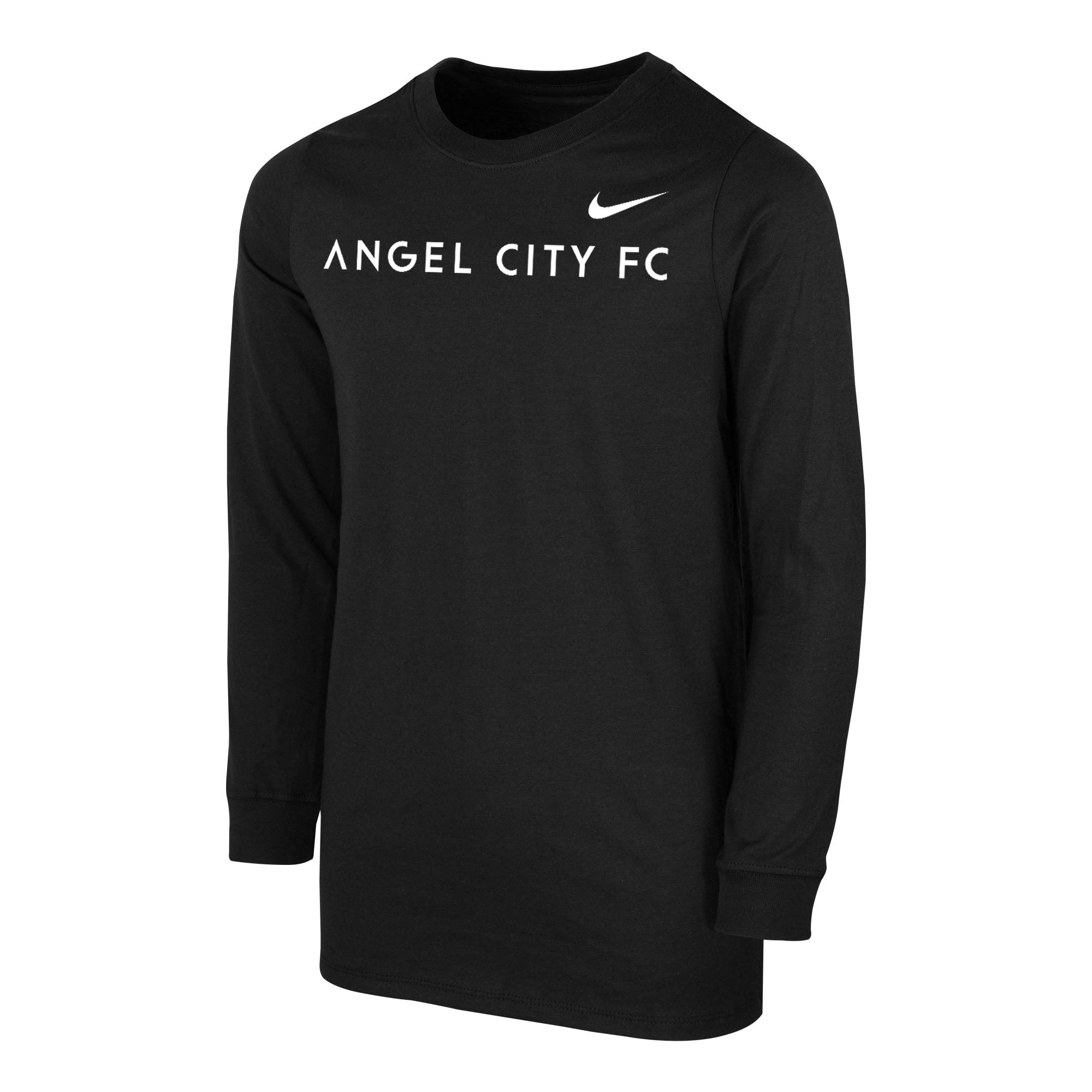 Angel City FC Nike camiseta negra de manga larga para jóvenes