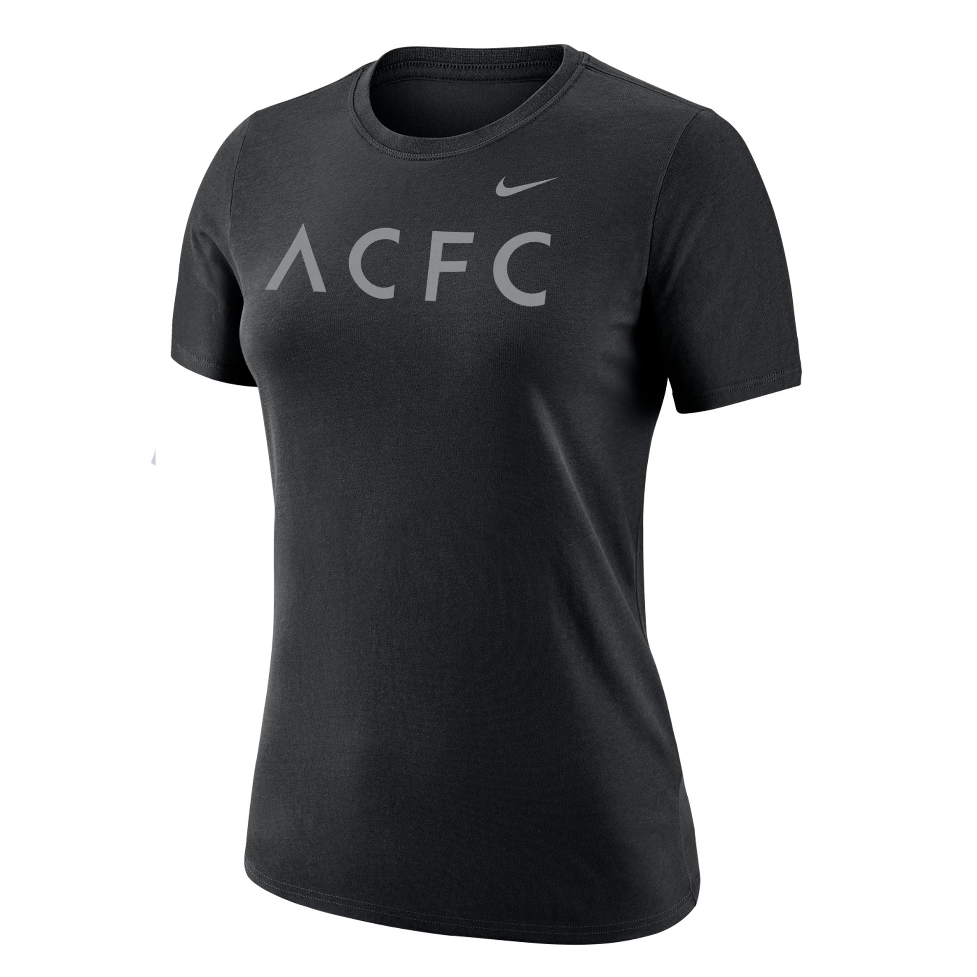Camiseta negra de manga corta Nike Dri-FIT ACFC para mujer