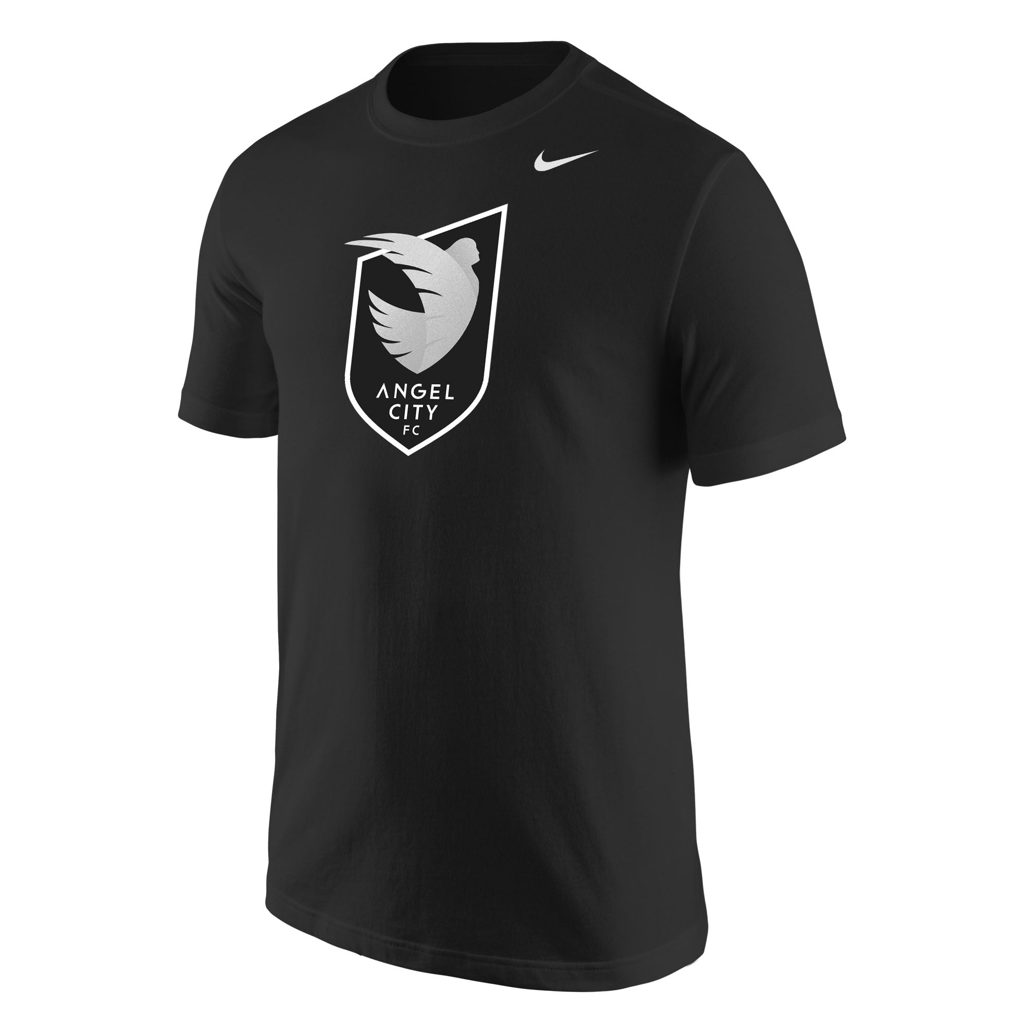 Angel City FC Nike Unisex Armour Crest Black Short Sleeve Shirt