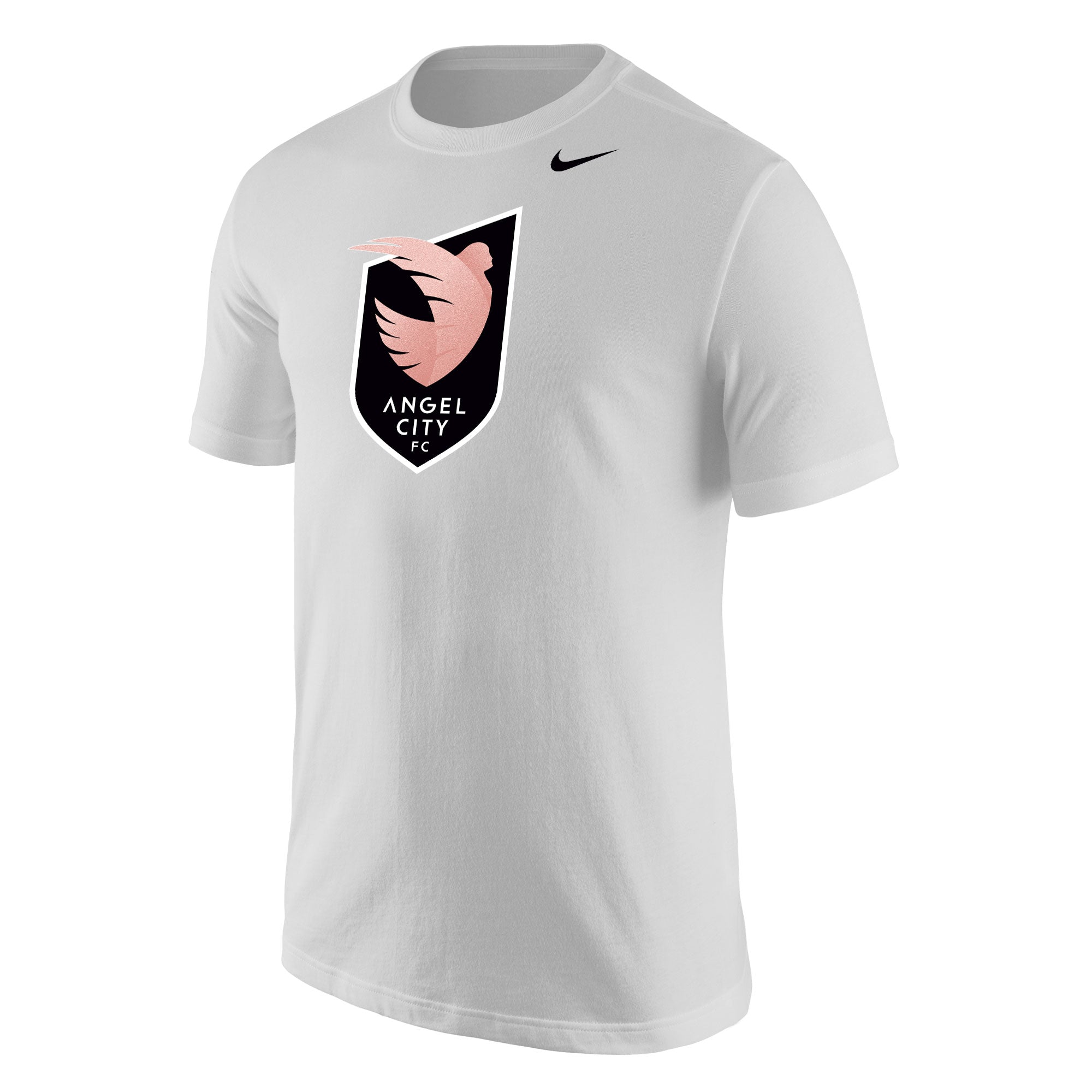 Angel City FC Nike Unisex Sol Rosa Crest camiseta blanca de manga corta