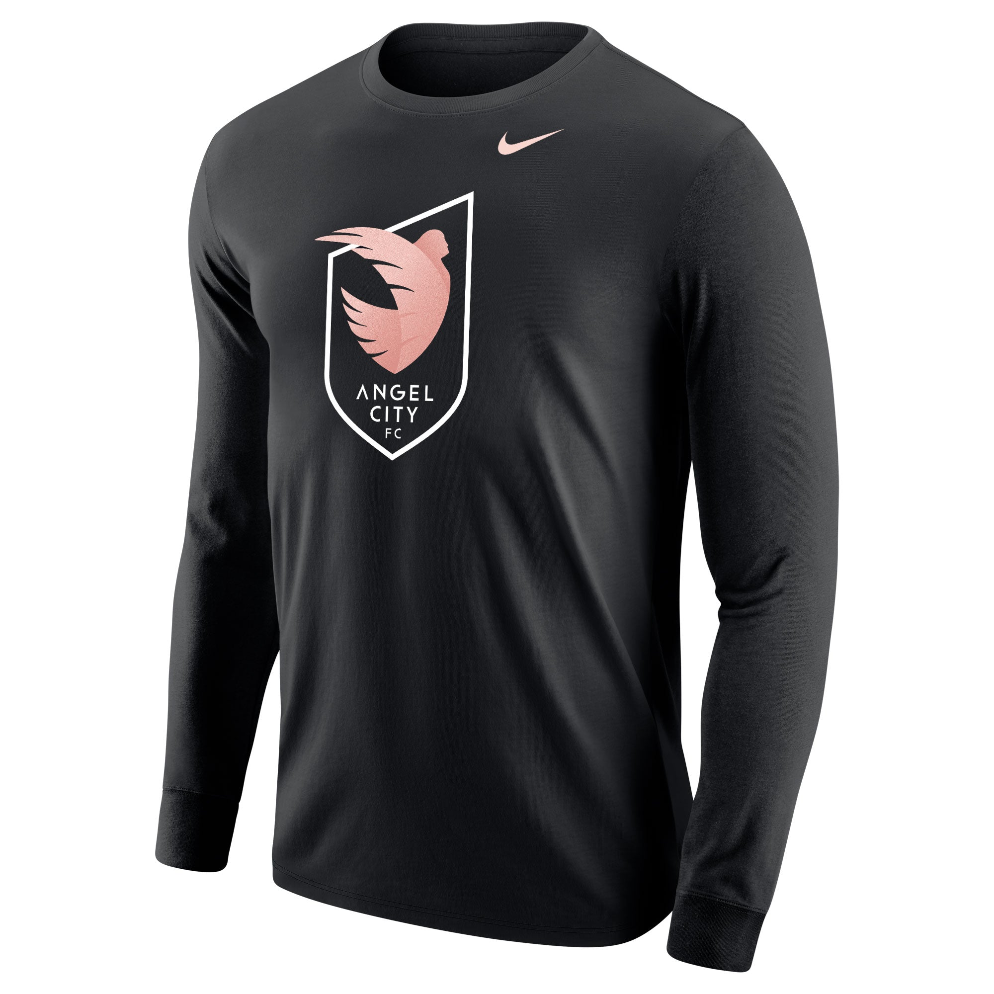 Angel City FC Nike Unisex Sol Rosa Crest camiseta de manga larga negra