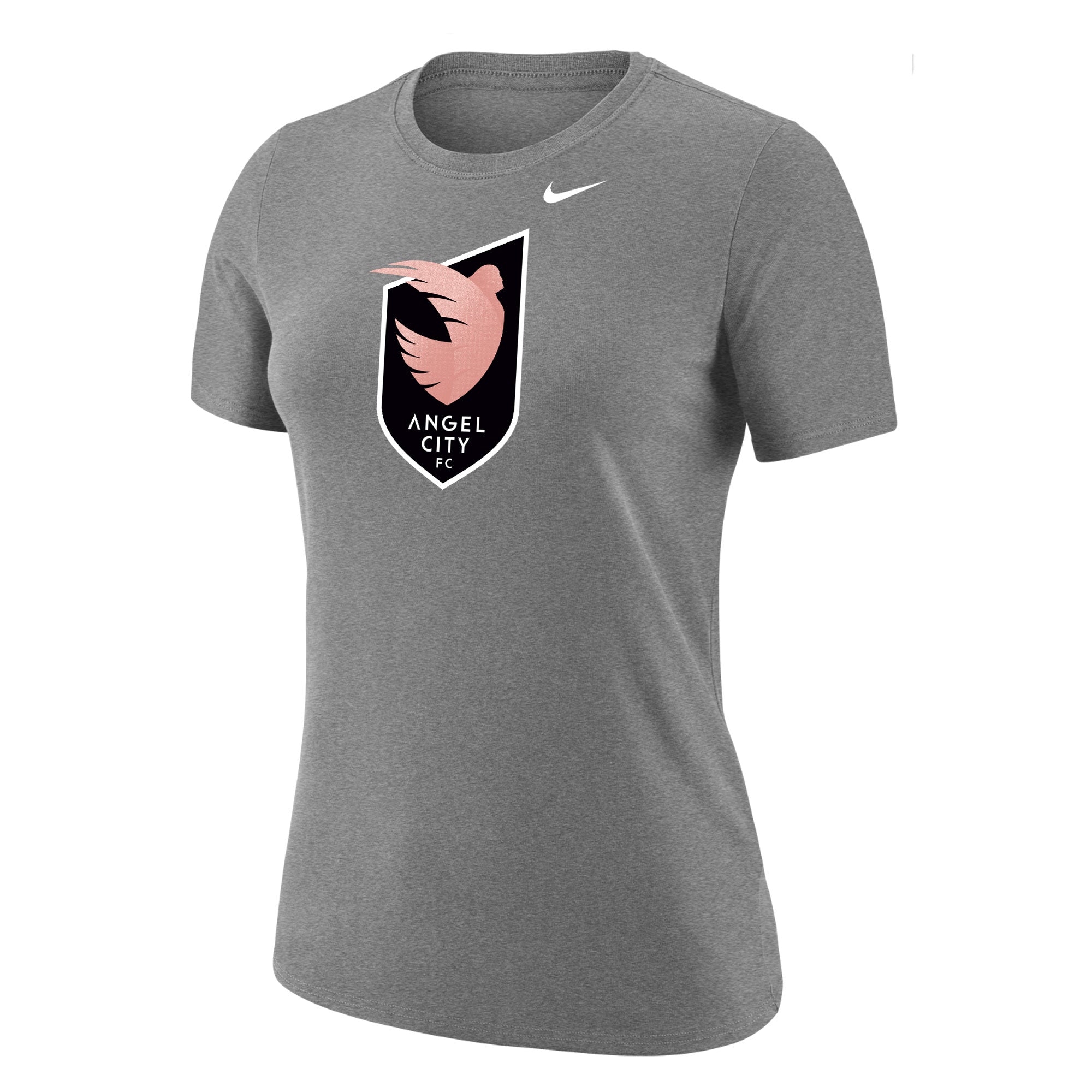 Angel City FC Nike Mujer Sol Rosa Crest Grey Dri-FIT Camiseta de manga corta