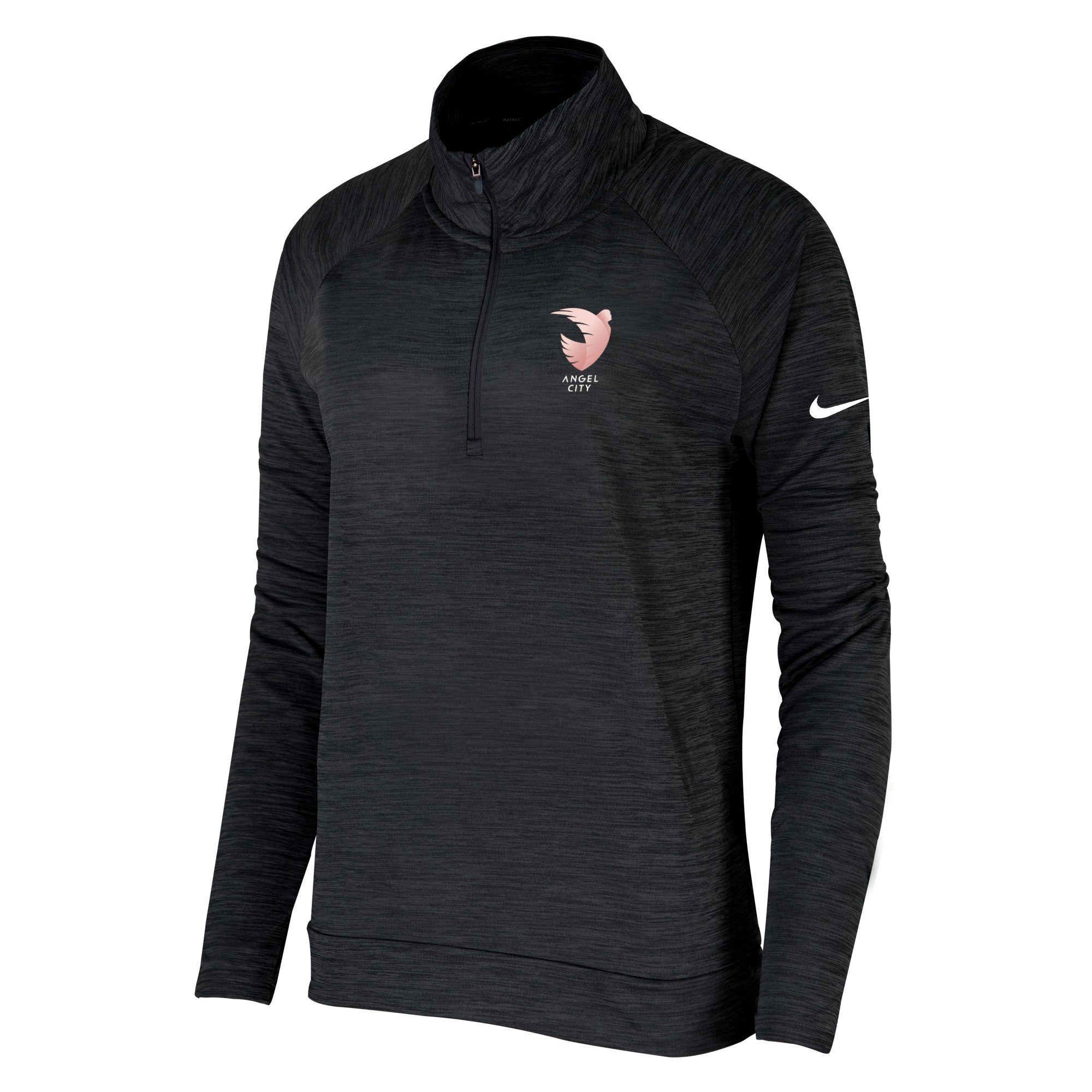 Angel City FC Nike - Camiseta negra con cremallera de 1/4 para mujer
