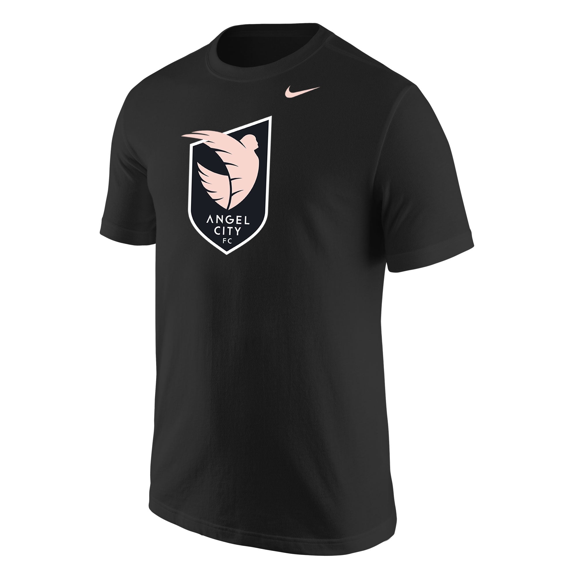 Angel City FC Nike Unisex Sol Rosa Crest camiseta de manga corta negra