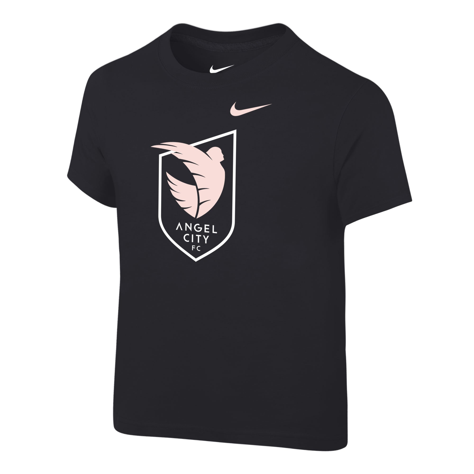Angel City FC Nike Toddler Sol Rosa Crest Black Short Sleeve Shirt