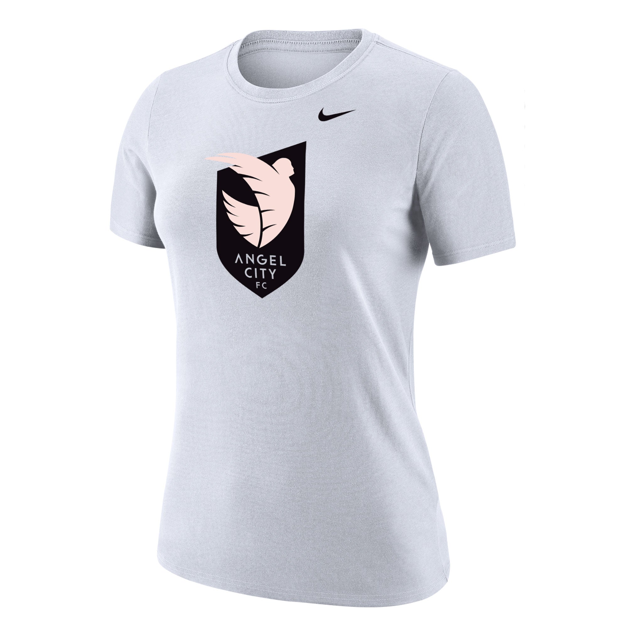 Angel City FC Nike Women's Sol Rosa Crest White Dri-FIT Short Sleeve Shirt