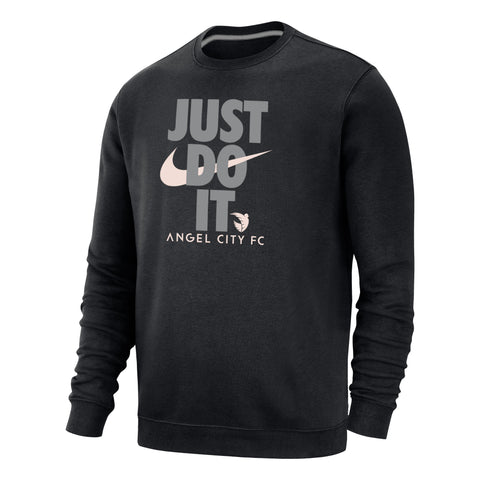 Angel City FC Nike Unisex Just Do It Sol Rosa Swoosh Black Club Fleece Crew