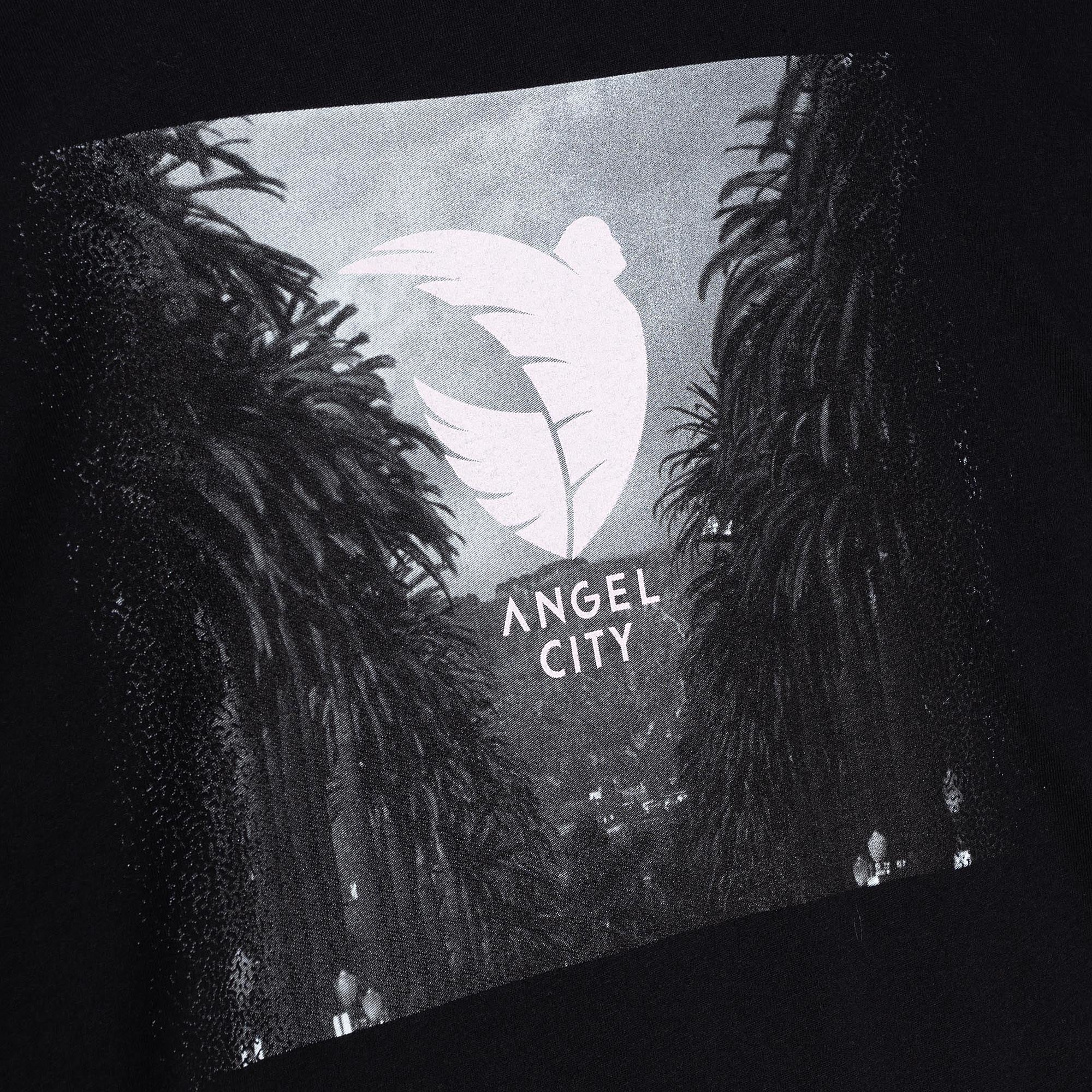Angel City FC x Mitchell and Ness Unisex LA Palm Street camiseta negra
