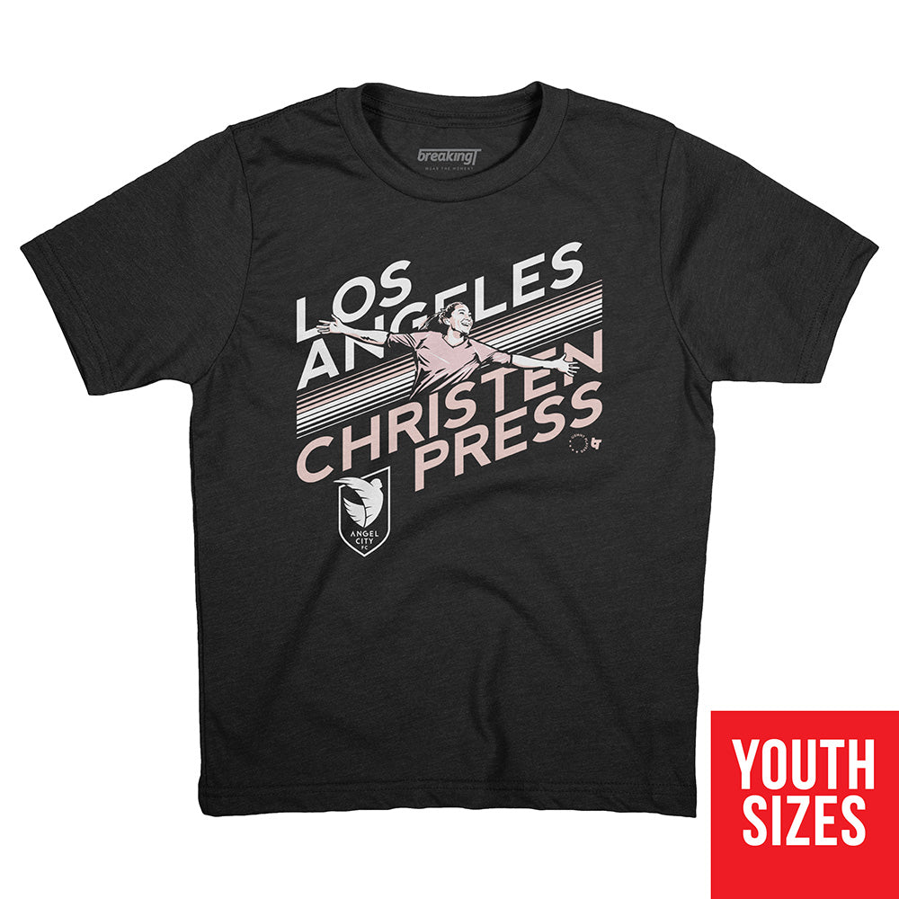 Angel City FC BreakingT Youth Christen Press: Los Angeles Shirt, Black