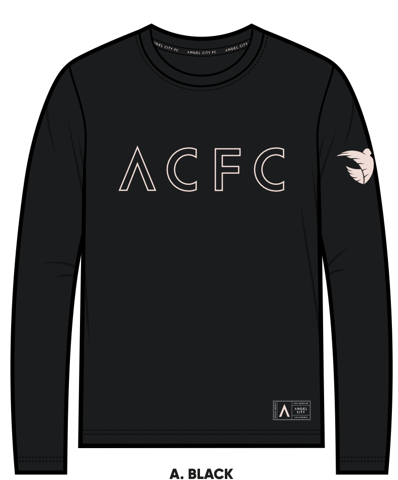 Camiseta de manga larga unisex con texto en inglés "Angel City FC"