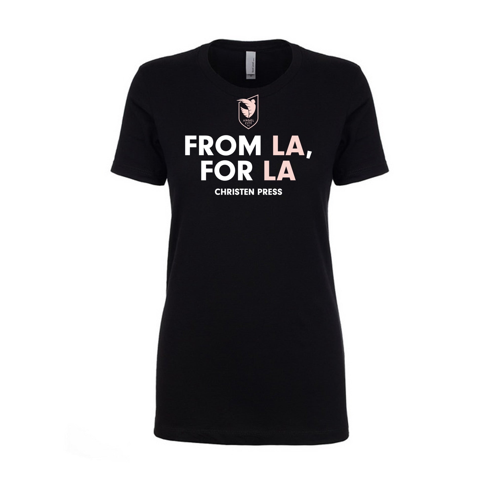 Angel City FC Women's Christen Press From LA, For LA Black Shirt